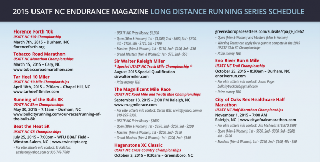 2015 Long Distance Series Schedule